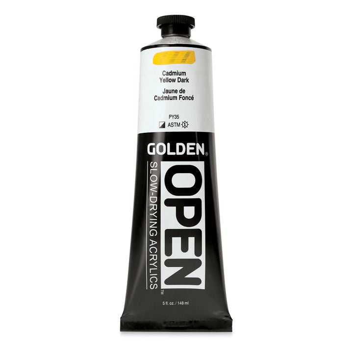 GOLDEN OPEN Slow-Drying Acrylfarbe 148 ml – 7110 Kadmium Gelb Dunkel