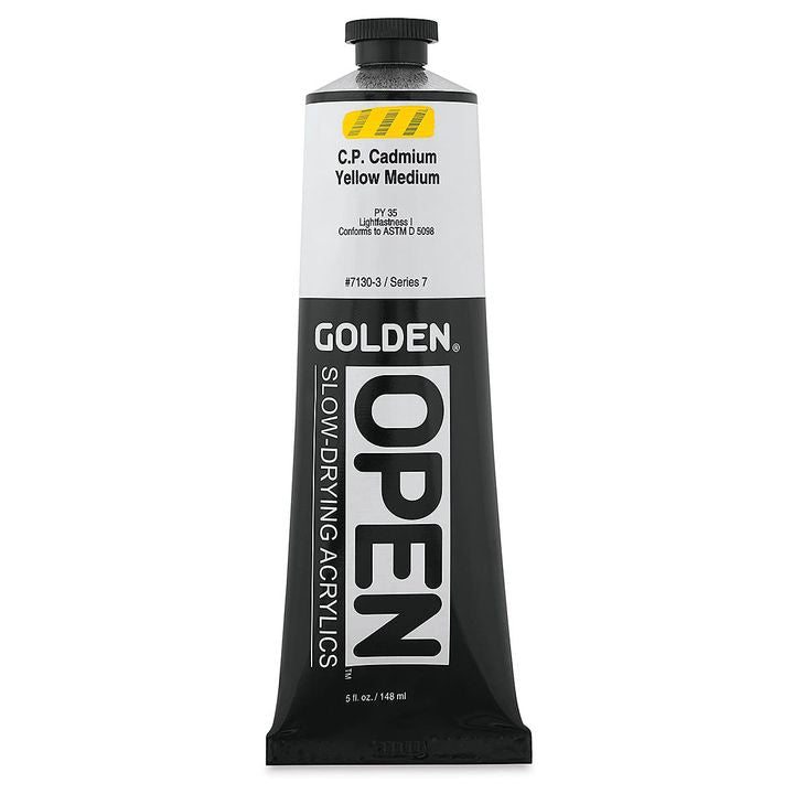 GOLDEN OPEN Slow-Drying Acrylfarbe 148 ml – 7130 Kadmium Gelb Mittel