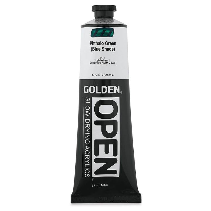 GOLDEN OPEN Slow-Drying Acrylfarbe 148 ml – 7270 Phthalocyaningrün (Blaustich)