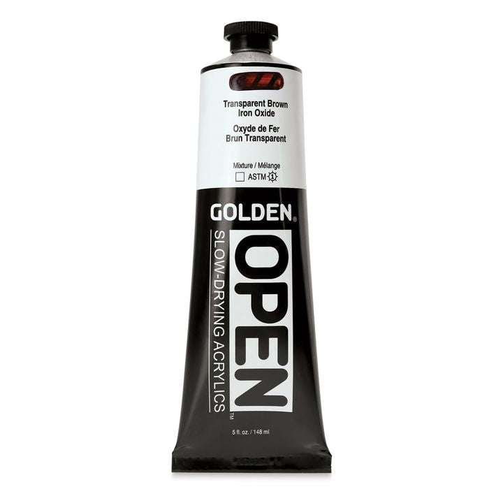 GOLDEN OPEN Slow-Drying Acrylfarbe 148 ml – 7383 Transparentes Eisenoxidbraun