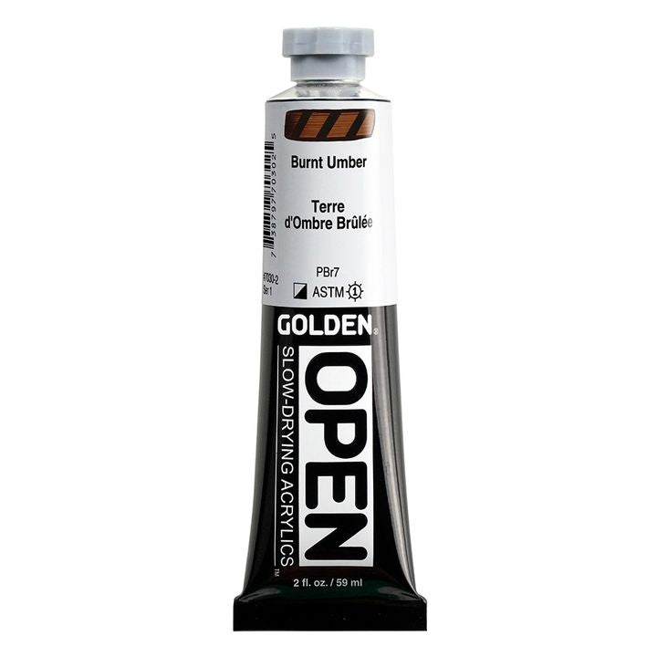 GOLDEN OPEN Slow-Drying Acrylfarbe 59 ml – 7030 Gebrannt Umbra