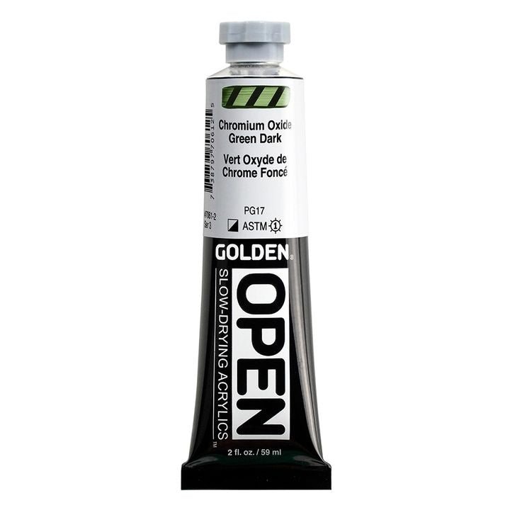 GOLDEN OPEN Slow-Drying Acrylfarbe 59 ml – 7061 Chromoxidgrün dunkel