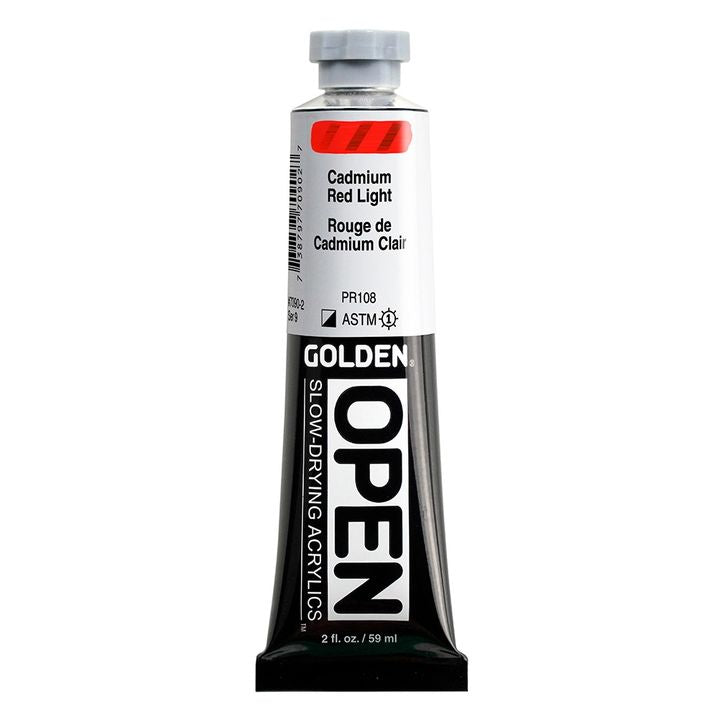 GOLDEN OPEN Slow-Drying Acrylfarbe 59 ml – 7090 Kadmiumrot hell