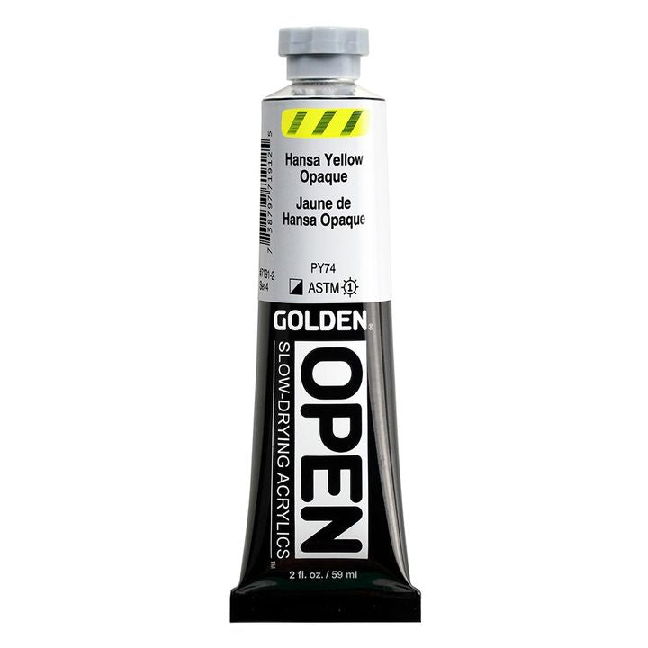 GOLDEN OPEN Slow-Drying Acrylfarbe 59 ml – 7191 Hansa Gelb Krycia