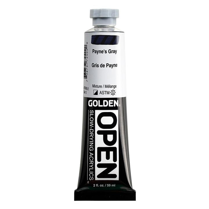 GOLDEN OPEN Slow-Drying Acrylfarbe 59 ml – 7240 Paynesgrau