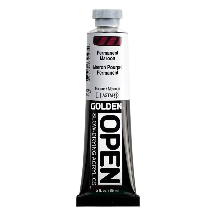 GOLDEN OPEN Slow-Drying Acrylfarbe 59 ml – 7252 Permanent Bordeaux