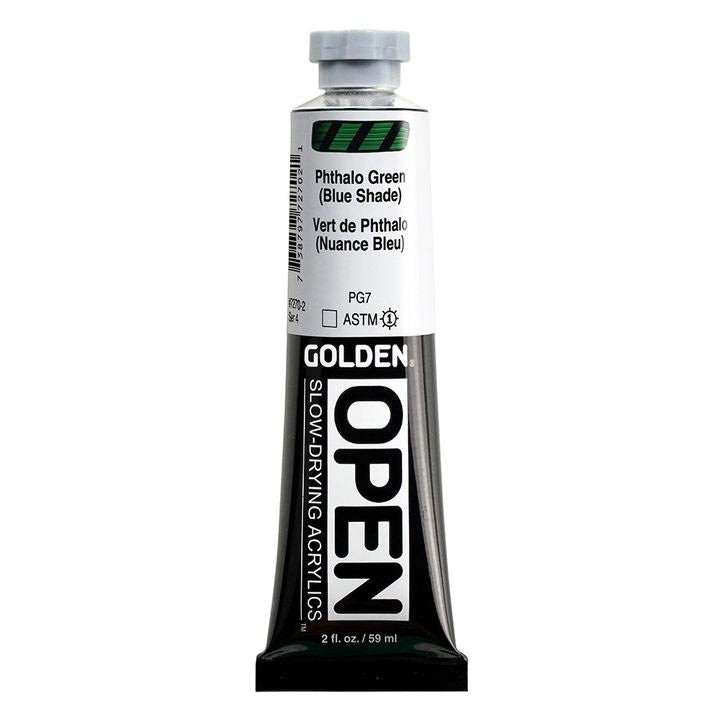 GOLDEN OPEN Slow-Drying Acrylfarbe 59 ml – 7270 Phthalocyaningrün (Blaustich)