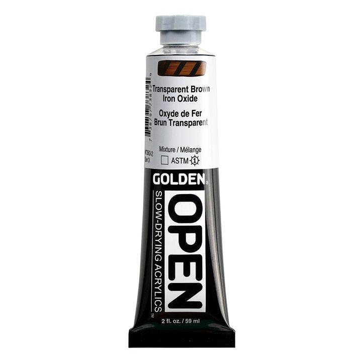 GOLDEN OPEN Slow-Drying Acrylfarbe 59 ml – 7383 Transparentes Eisenoxidbraun