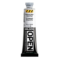 GOLDEN OPEN Slow-Drying Iridescent Acrylfarbe 59 ml – 7480 Helles Gold Fein
