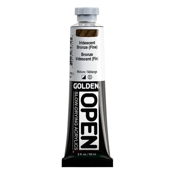GOLDEN OPEN Slow-Drying Iridescent Acrylfarbe 59 ml – 7481 Bronze Fein