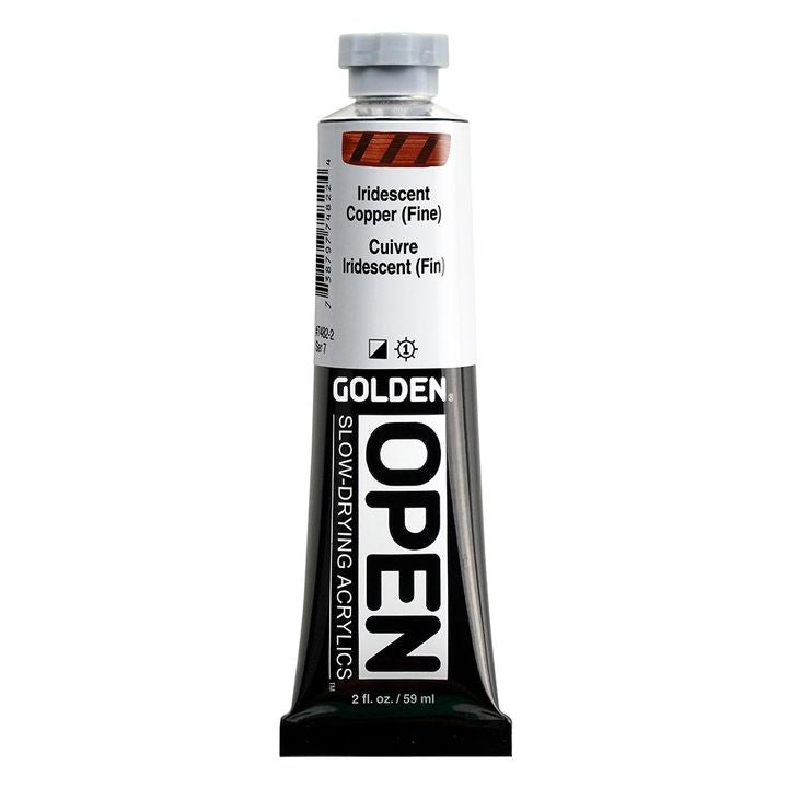 GOLDEN OPEN Slow-Drying Iridescent Acrylfarbe 59 ml – 7482 Kupfer Fein