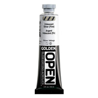 GOLDEN OPEN Slow-Drying Iridescent Acrylfarbe 59 ml – 7487 Silber Fein