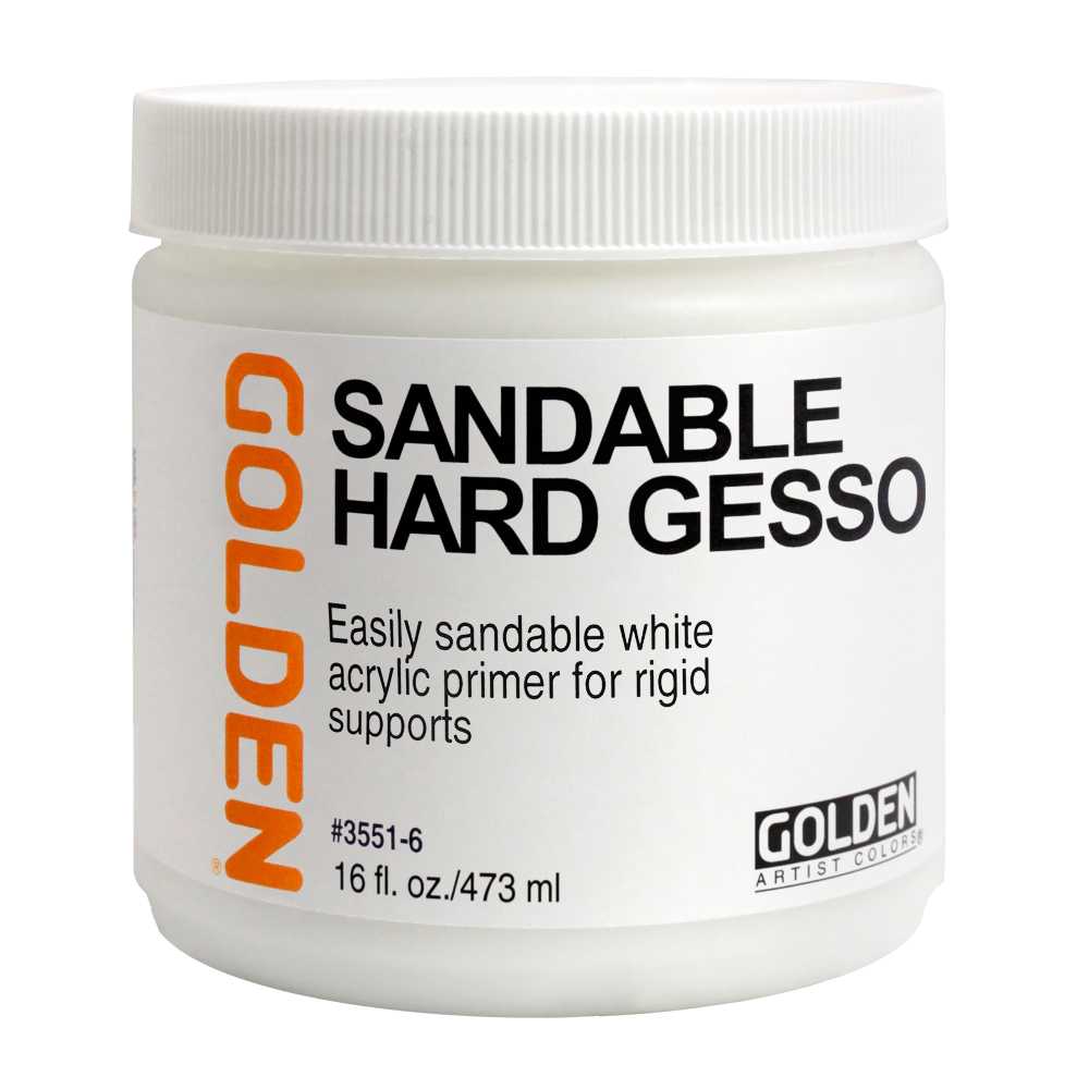 GOLDEN Sandable Hard Gesso weiße schleifbare Acryl-Grundierung