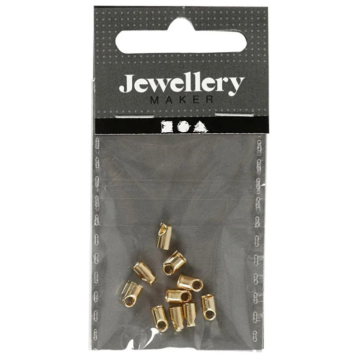 Goldschmuck Endkappen mit Öse, 3 mm, 10 Stück — Bild 3