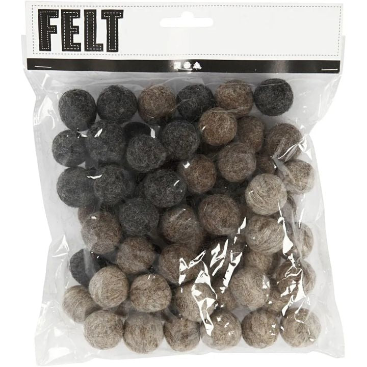 Graue Filzkugeln 64 Stück — Bild 4