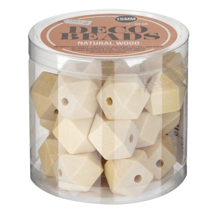 Große Holzperlen 15 mm - 50 g — Bild 2