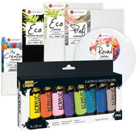 Großer Satz Mini-Leinwände und Solo-Goya-Acrylfarben-Set — Bild 1