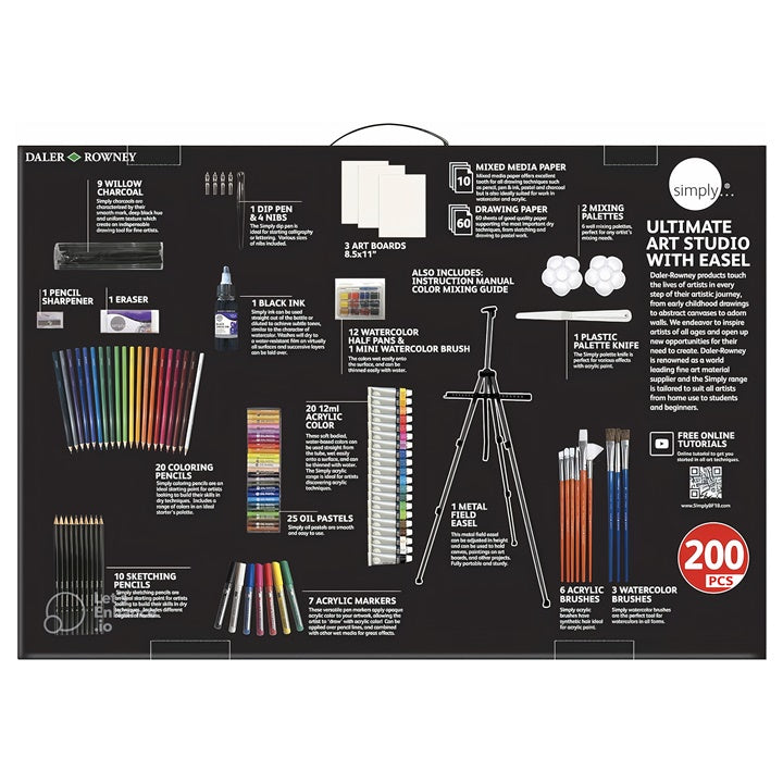 Großes Malset Daler-Rowney mit 200-teiliger Staffelei — Bild 8