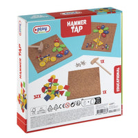 ARTMIE Hammer-Tap-Spiel mit 74 Teilen zum Stecken von Figuren, Häusern und Mustern.