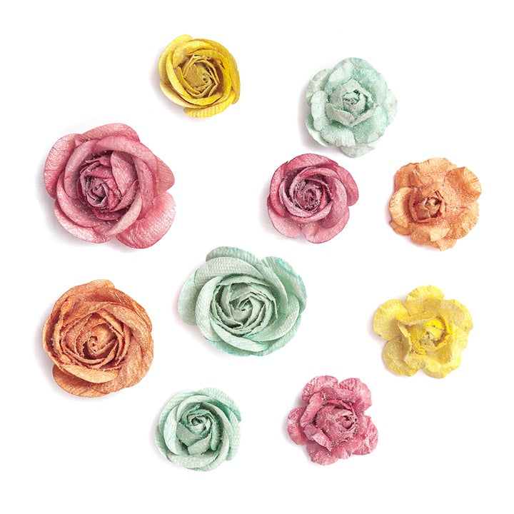 Handgefertigte 3D-Papierblumen-Set — Bild 1