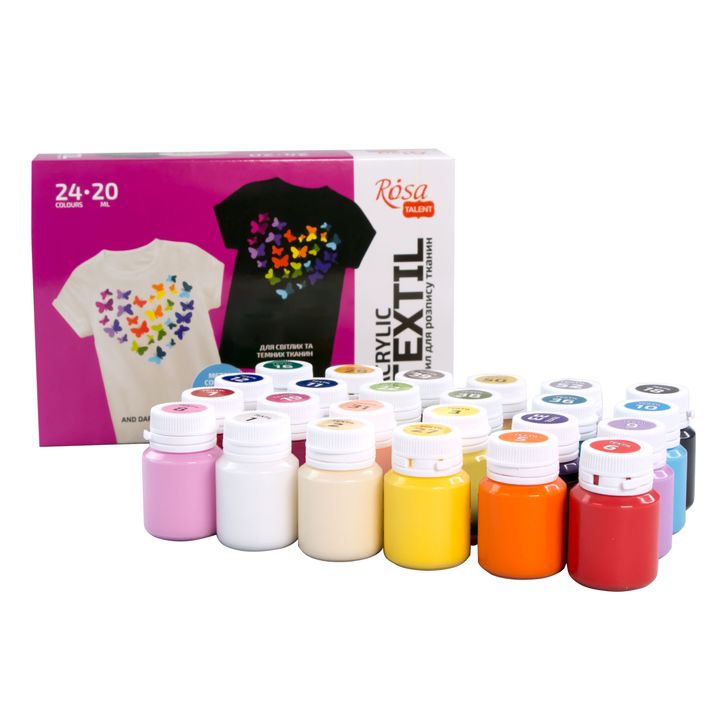 HEART ROSA TALENT Textil-Acrylfarben-Set 24x20 ml — Bild 8