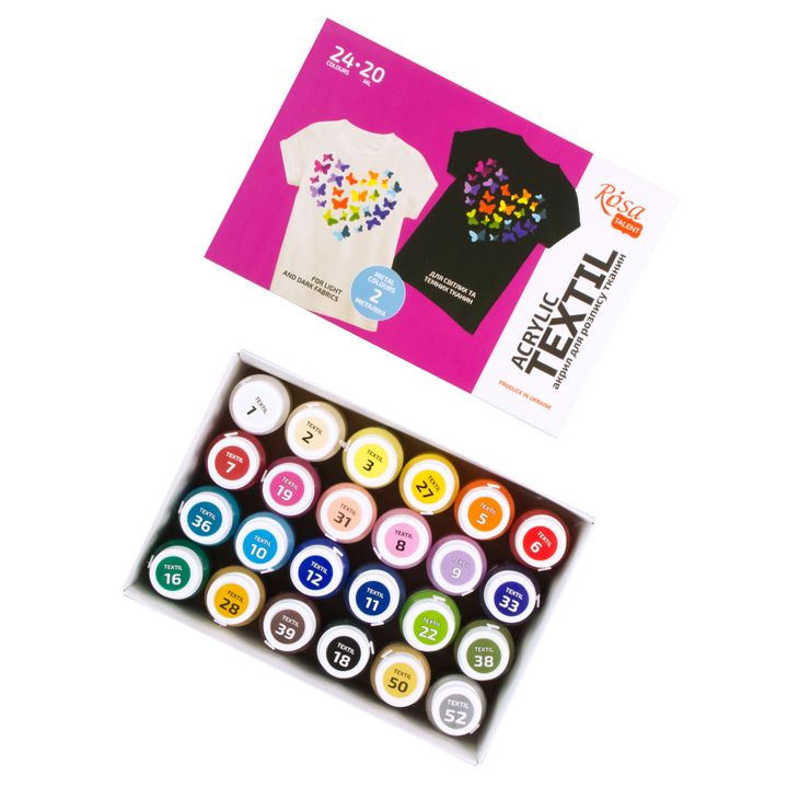 HEART ROSA TALENT Textil-Acrylfarben-Set 24x20 ml — Bild 9