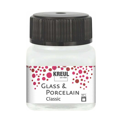 HOBBY Line Porcelain Brillant 160° C Porzellanfarbe | verschiedene Farben - 00 - Cremeweiß