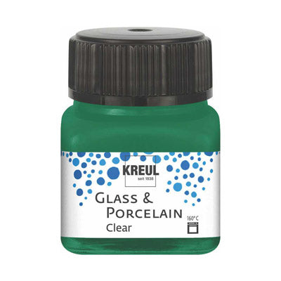 HOBBY Line Porcelain Brillant 160° C Porzellanfarbe | verschiedene Farben - 24 – Dunkelgrün [Klar]