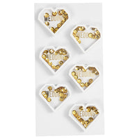 Hochzeits-Sticker - Herzchen mit goldenen Pailletten — Bild 2