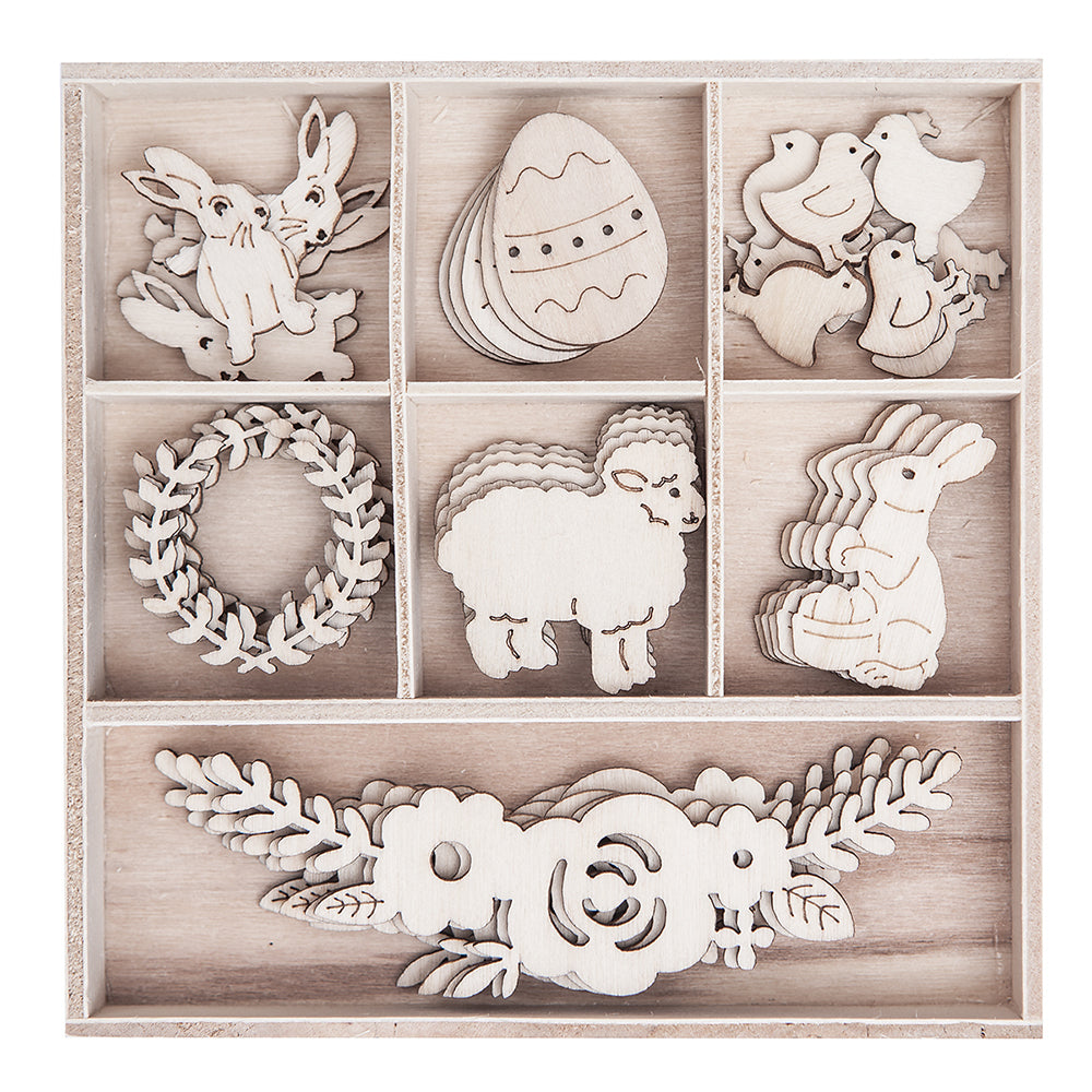 Holz Ostern Ornament Set — Bild 2