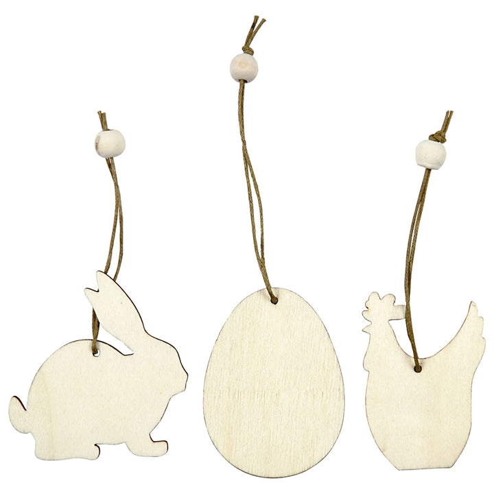 Holz Ostern Ornamente Set — Bild 2