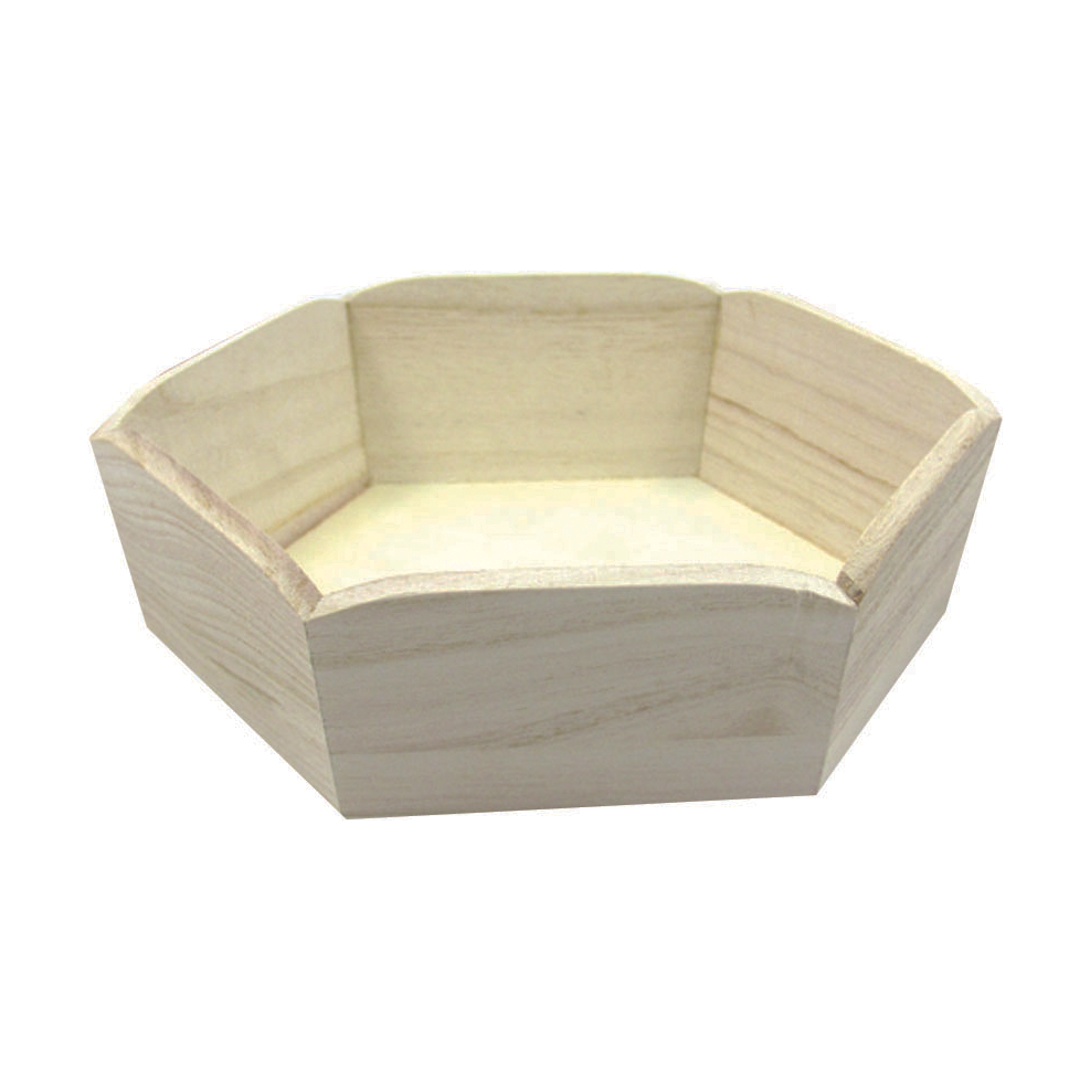 Holz-Serviertablett sechseckig Pentart 21 x 24 x 6,5 cm