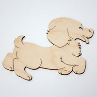 Holz-Untersetzer zum Basteln – Tiermotiv: Hund — Bild 1