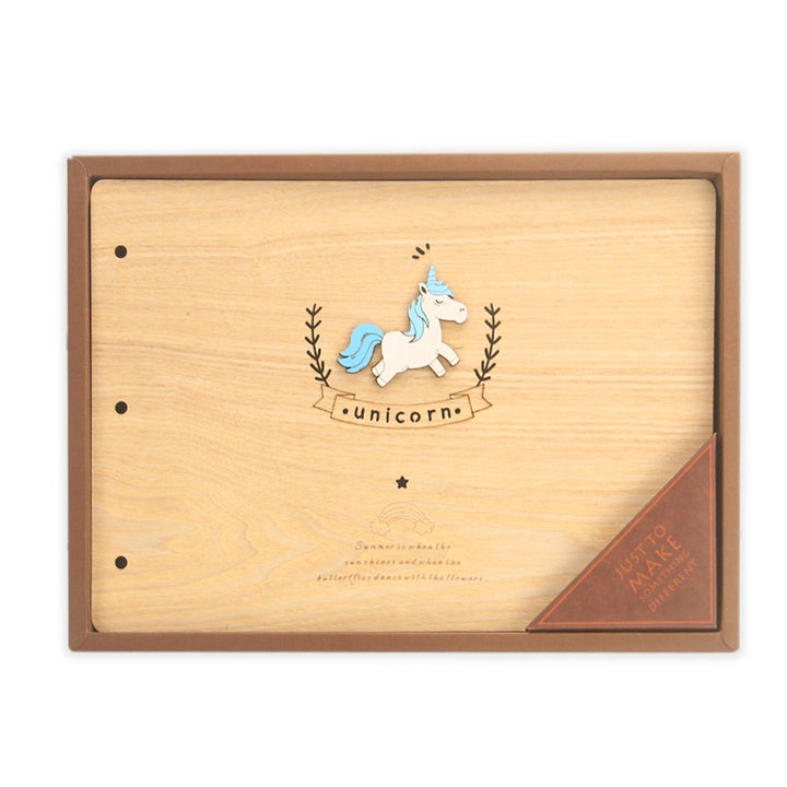 Holzalbum Einhorn 190 x 270 mm - 28 Blätter — Bild 1