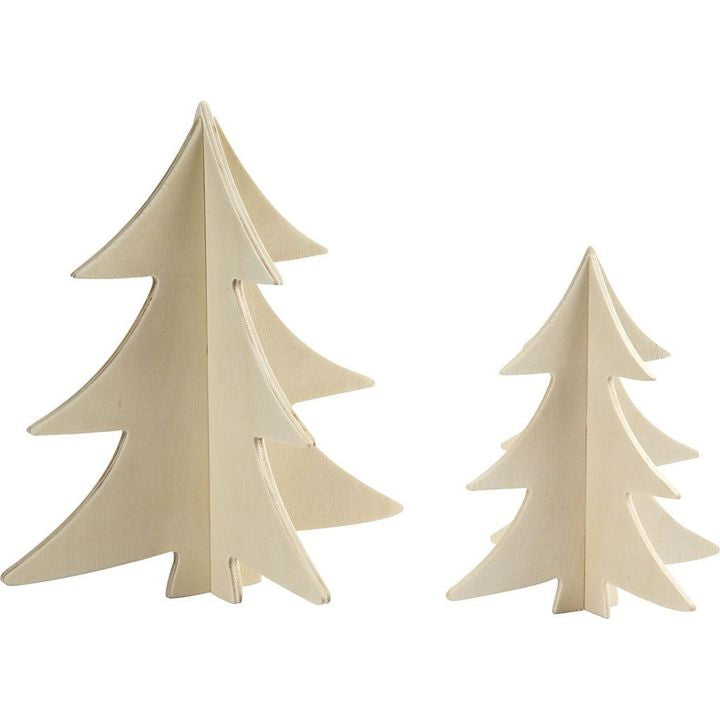 Holzdekoration - Weihnachtsbaum 2 Stück — Bild 3