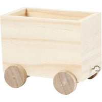 Holzeisenbahnwagen zum Dekorieren 10 cm — Bild 4