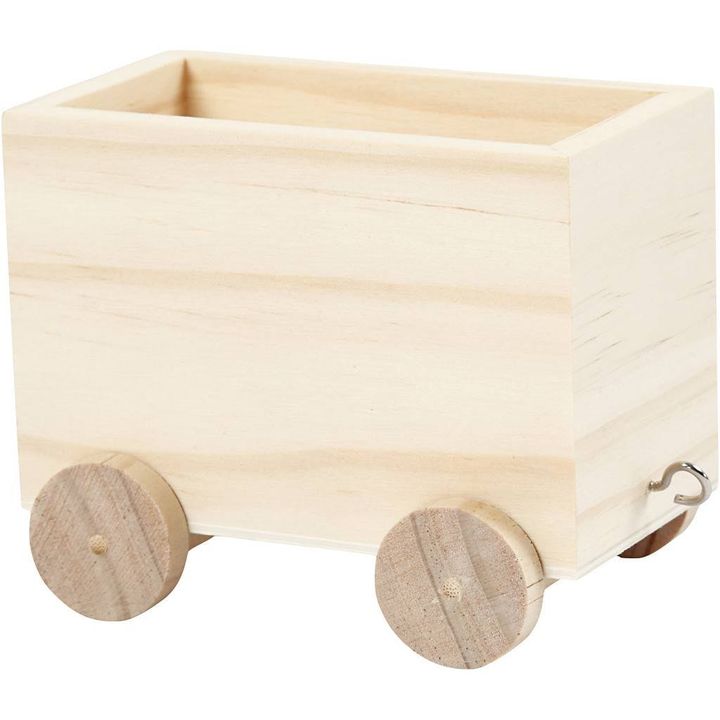 Holzeisenbahnwagen zum Dekorieren 10 cm — Bild 4