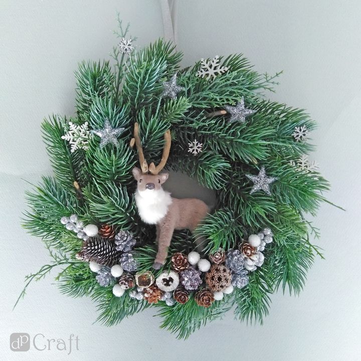Holzglitzer-Klebeflocken 12 Stück | Weiß — Bild 5