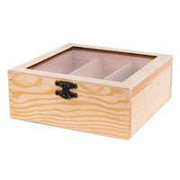 Holzkiste mit Schloss und 3 Fächern ROSA TALENT 20x20x8 cm — Bild 3