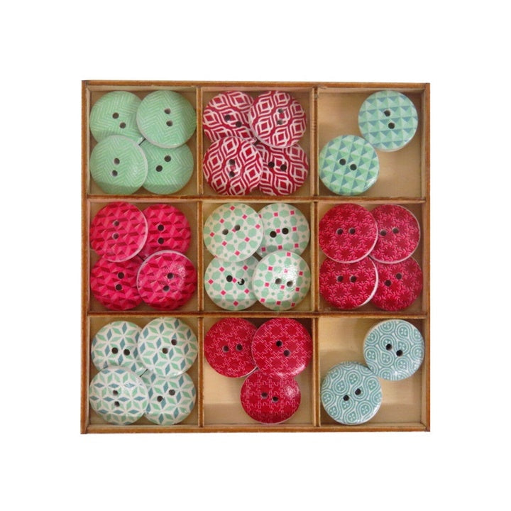 Holzknöpfe Craft Sensations 36 Stück | verschiedene Designs — Bild 3
