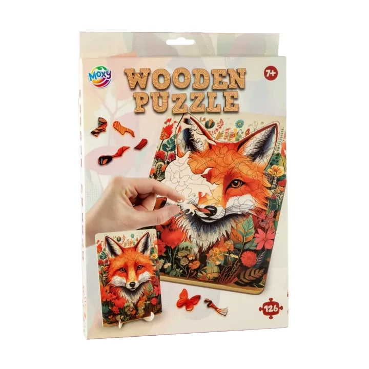 Holzpuzzle Fuchs - 130 Teile Einzigartige Formen von MOXY — Bild 6
