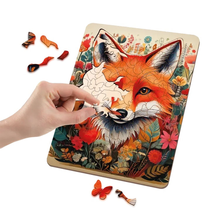 Holzpuzzle Fuchs - 130 Teile Einzigartige Formen von MOXY — Bild 7