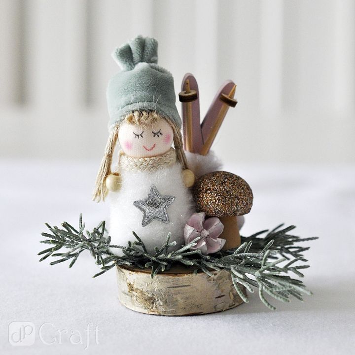 Holzschmuck mit Weihnachtsmotiven 12 Stück | rosa — Bild 7