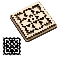 Holzstempel ROSA TALENT Nr. 1 Geometrie 7,5x7,5 cm — Bild 3