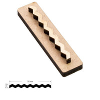 Holzstempel ROSA TALENT Nr. 9 Geometrie 7x0,7 cm — Bild 3