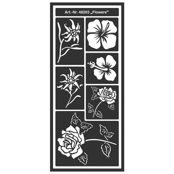 Home Design Blumen Schablone — Bild 2