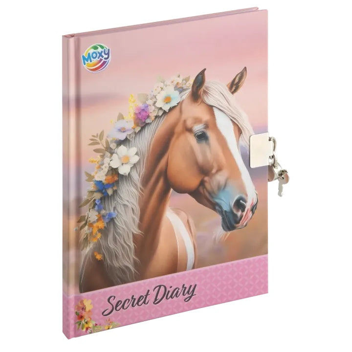 Horse Secret Diary mit Schloss &amp; Schlüssel A5 60 Blatt von MOXY — Bild 3