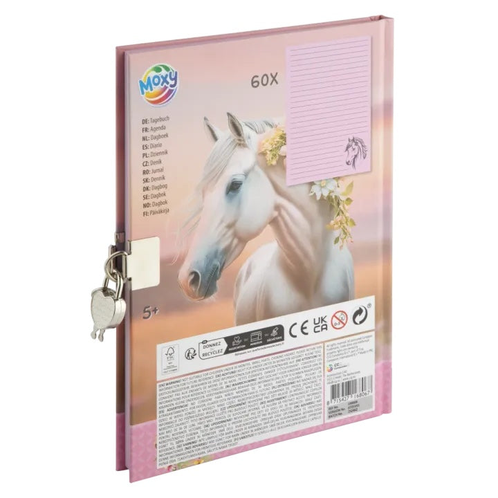 Horse Secret Diary mit Schloss &amp; Schlüssel A5 60 Blatt von MOXY — Bild 1