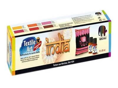 INDIA Textil-Farbset 6x20ml — Bild 2