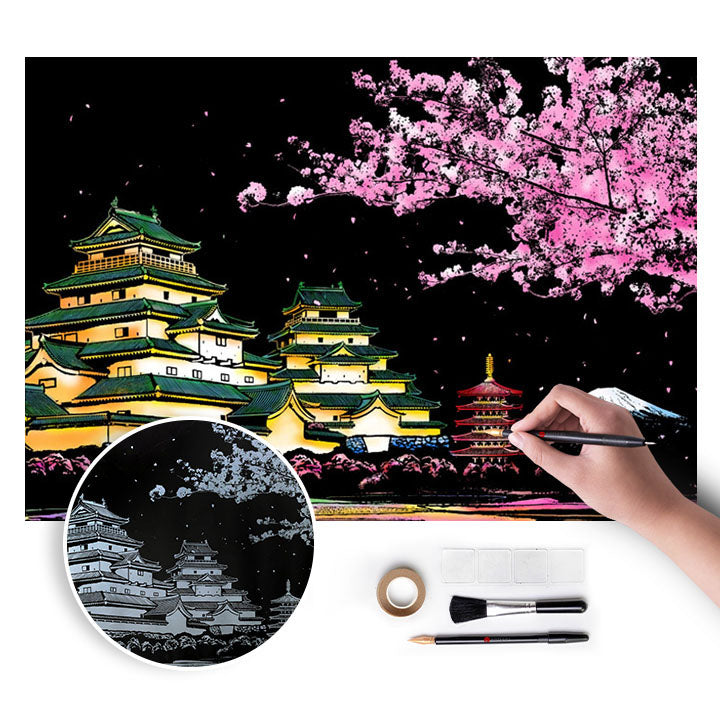 Japanischer Garten Scratch Art Kit — Bild 2